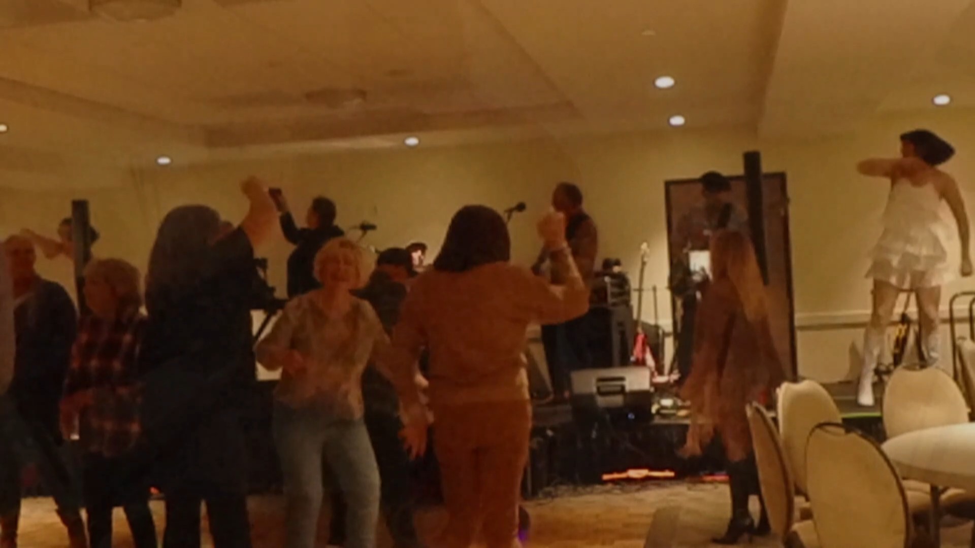 The dancers were happy
